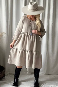 Sarah pellavamekko, natural