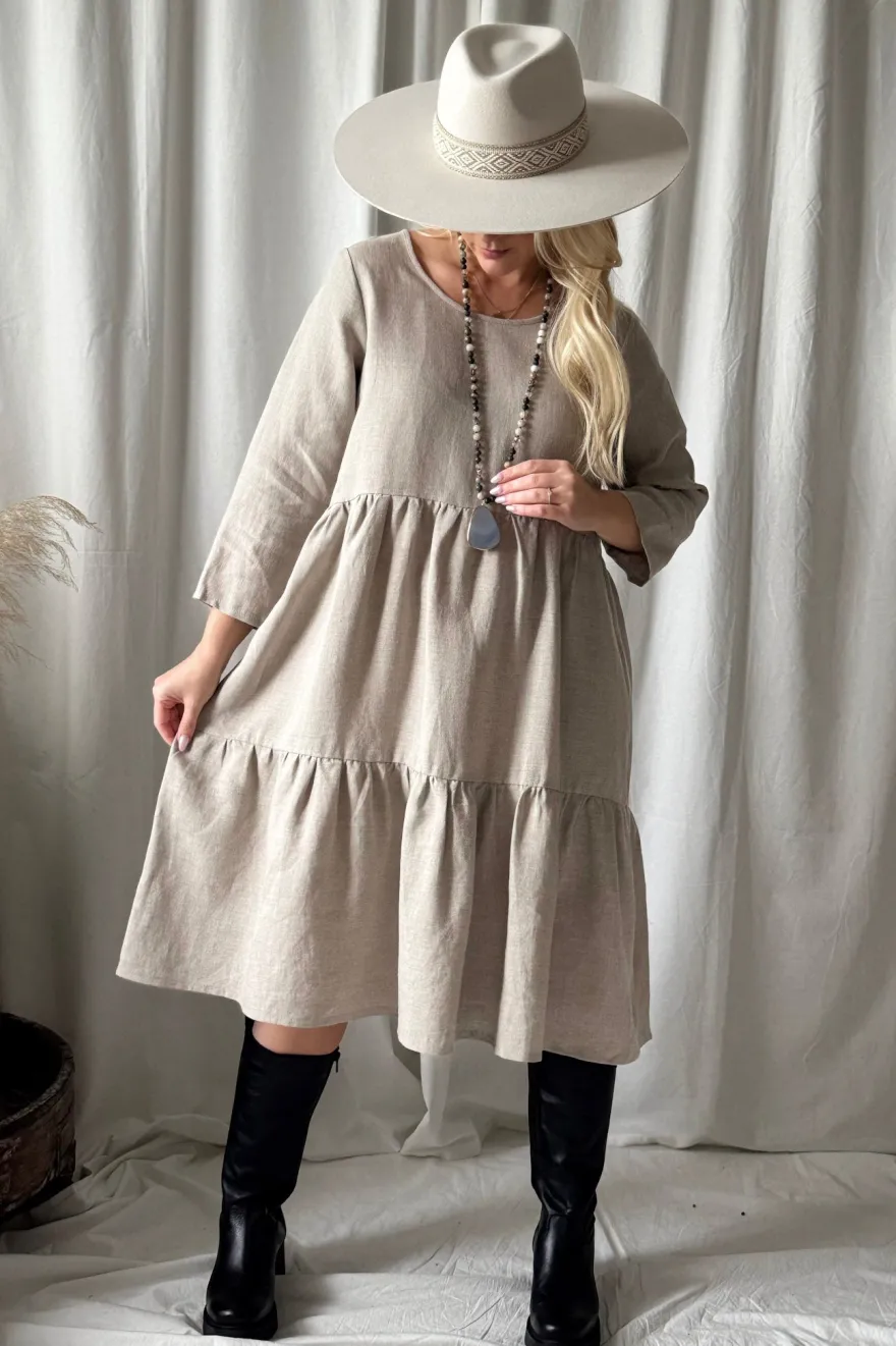 Sarah pellavamekko, natural