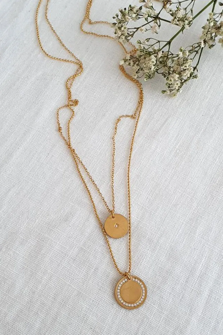 Signature zirkonia double chain, kaulakoru