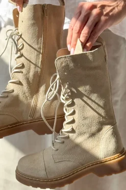 Siuxy nyörisaappaat, beige