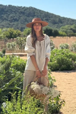 Sofia pellavapaita, beige check