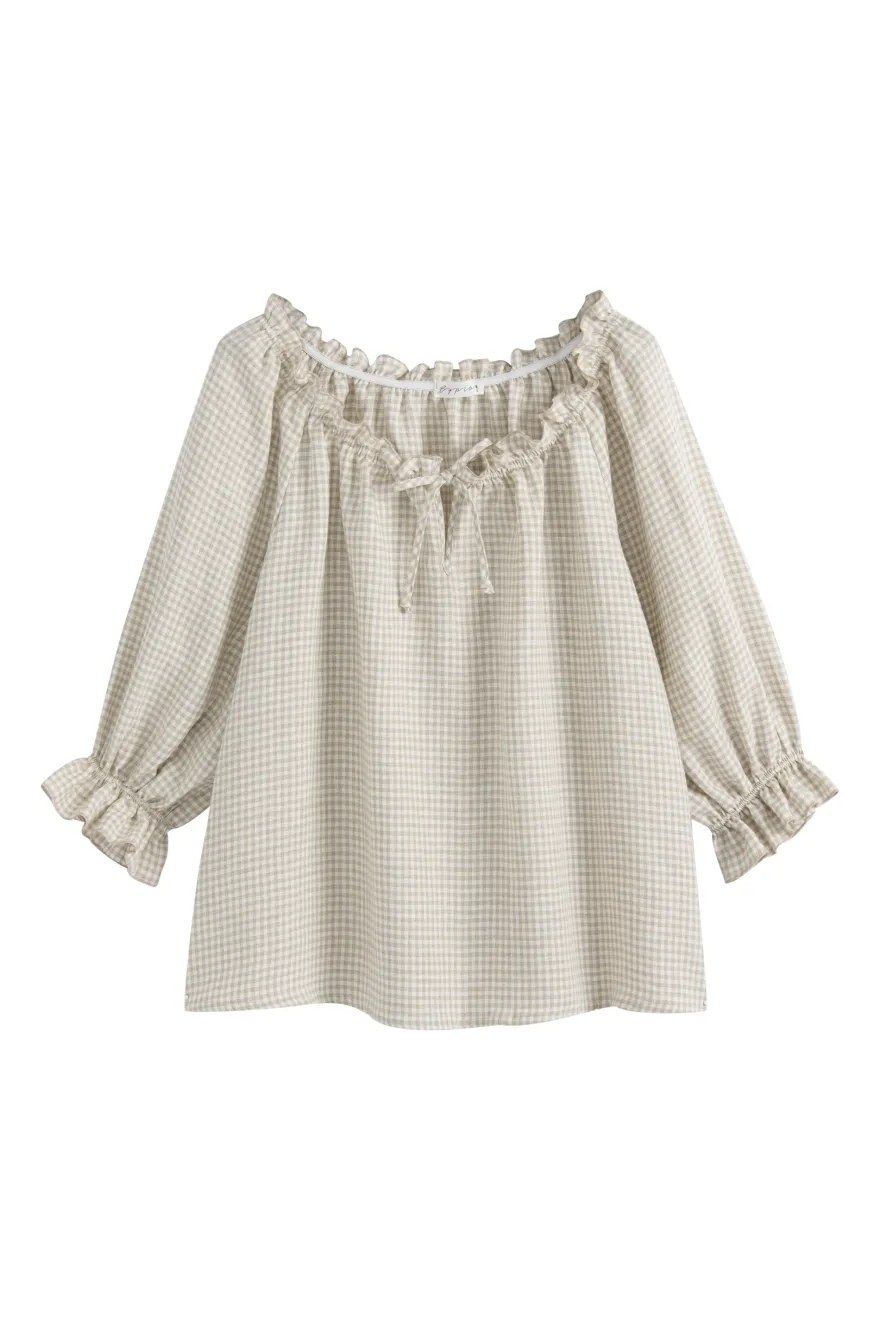 Sofia pellavapaita, beige check