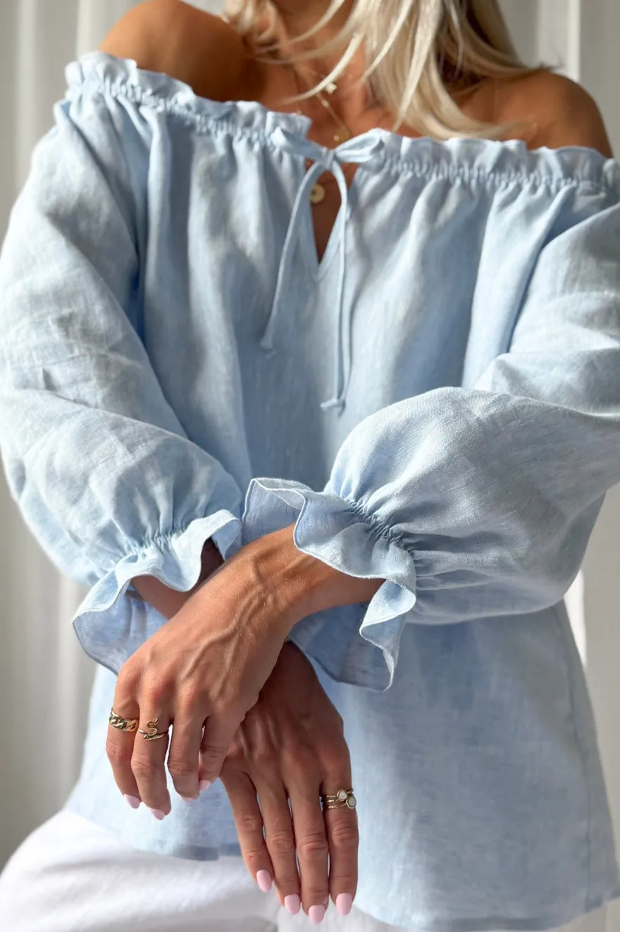 Sofia pellavapaita, oxford blue