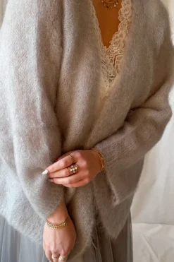 Soft life neuletakki, pearl grey