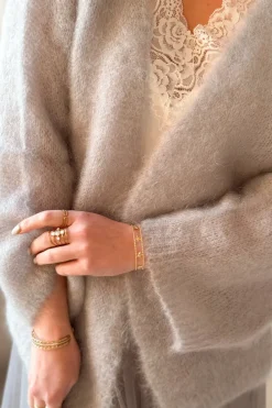 Soft life neuletakki, pearl grey