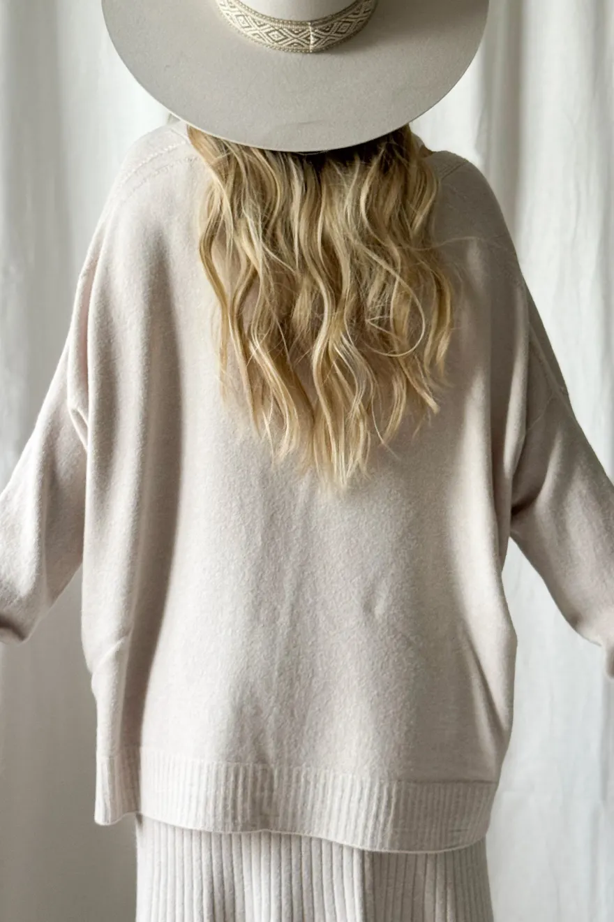 Stay Close neuletakki, light beige