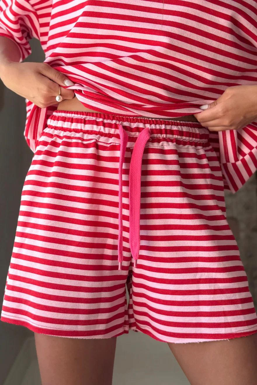 Sun Stripes shortsit, punainen-pinkki