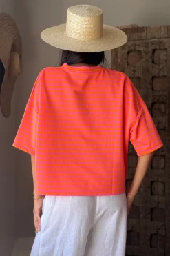 Sun Stripes t-paita, neon orassi-pinkki