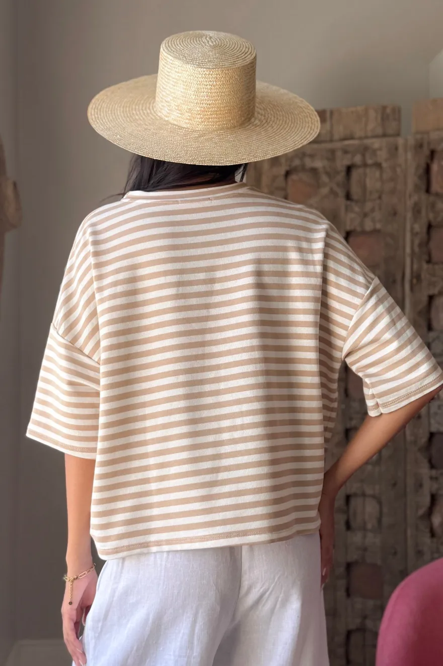 Sun Stripes t-paita, valkoinen-beige
