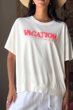 Vacation t-paita, valkoinen