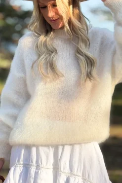 Warmness mohairneule, off white
